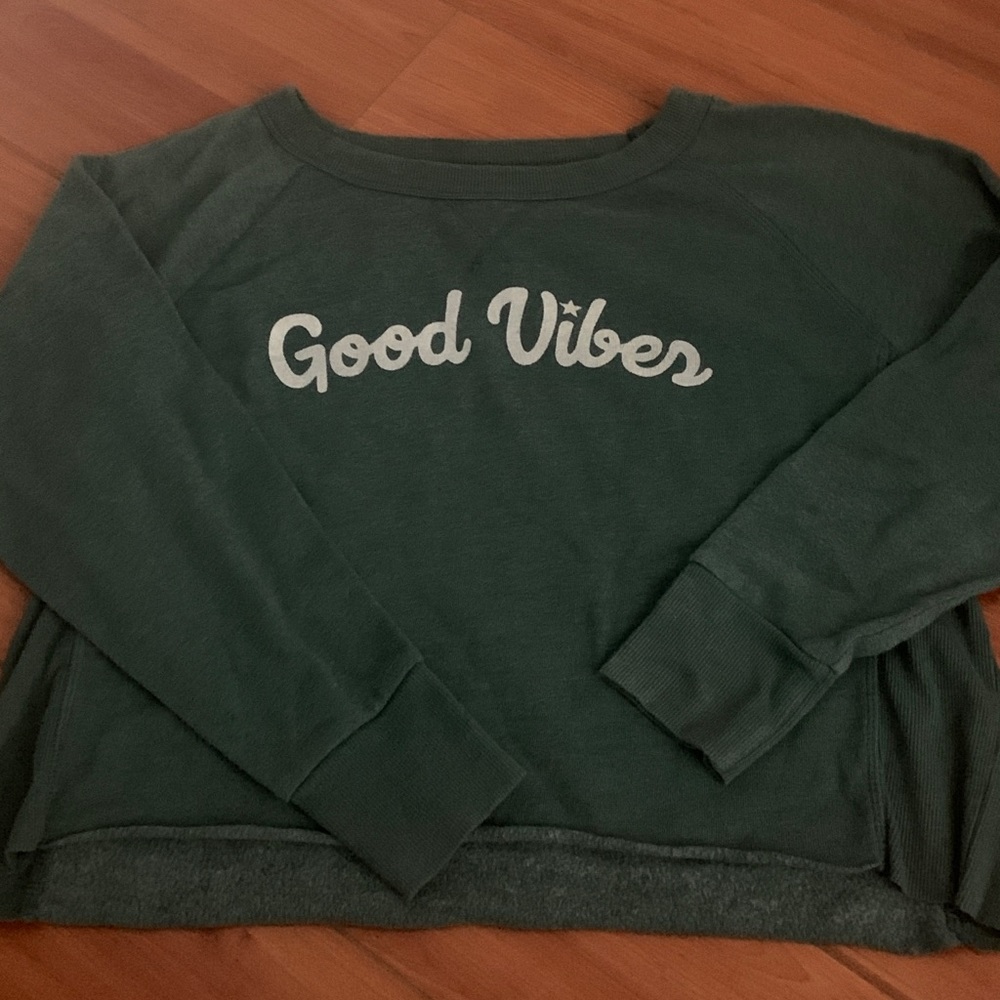 cropped good vibes sweater